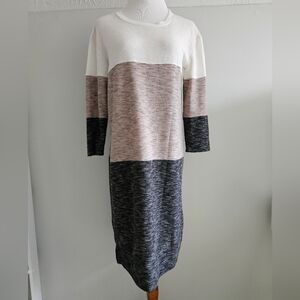 DE COLLECTION | Colorblock Dress - Cream, Tan, and Black